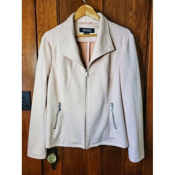 Kenneth Cole Reaction Women's Blush Pink Zip-Up Jacket XXL Polyester/Spandex - Picture 1 of 8